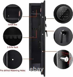 2-in-1 Biometric/Digital Unlock 5 Rifle Gun Safe Storage Cabinet Fingerprint
