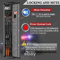 2 in 1 Security 5 Gun Rifle Storage Electronic Lock Shotgun Pistol Cabinet Safe