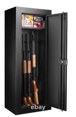 20-Gun Large Steel Rifle Shotgun Security Cabinet Lock Safe Storage Heavy Duty