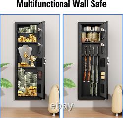 2024 NEW 53 Wall Gun Safe, Gun Safes for Rifles and Pistols with Adjustable R