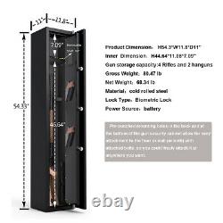 3.15 ft³ Biometric Fingerprint Large Rifle Safe 4-Gun Rifle 2 Handgun Storage