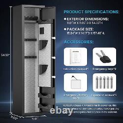 3-5 Gun Safe, Digital Password Gun Rifle Safe, Shotgun Safe with Removable Shelf