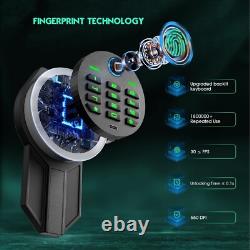 3-5 Gun Safe for Home Rifles and Pistols, with Fingerprint Lock & Dual Alarm
