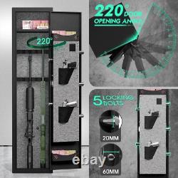 3-5 Gun Safe for Home Rifles and Pistols, with Fingerprint Lock & Dual Alarm