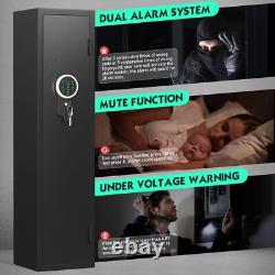 3-5 Gun Safe for Home Rifles and Pistols, with Fingerprint Lock & Dual Alarm
