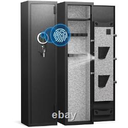 3-5 Gun Safe for Rifles and Pistols, Rifle Gun Safe with Alarm & Fingerprint Pad