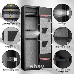 3-5 Gun safe, Fingerprint Gun Safe with Silent Mode, Alarm System, Removable Shelf