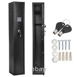 3-5 Guns Rifle Storage Safe Cabinet Double Security Lock Quick Acces
