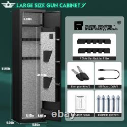 3-5 Rifle Gun Safe, Digital Gun Safe for Rifle and Pistol with Quick-Access Lock