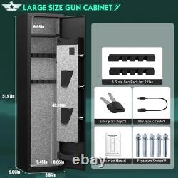 3-5 Rifle Gun Safe for Home Rifles and Pistols with Dual Alarm & Digital Lock