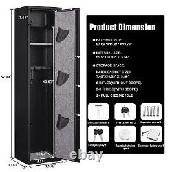 3-5 Rifle Safe Quick Access Biometric Gun Storage Cabinet with inner Safe Box