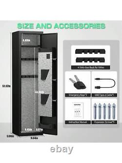 3 Gun Safe For Rifles And Pistols Quick Access Rifle Gun Safe With Silent Mode