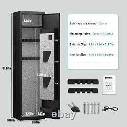 3 Gun safe with Digtal Keypad and Dual Alarm, Rifles Storage Cabint for Home