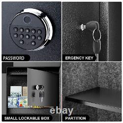 3-in-1 Lock Quick Access Fingerprint+Keypad+Key 5 Gun Rifle Storage Safe Cabinet