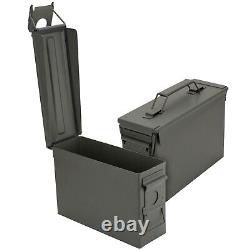 30 Cal Metal Ammo Can Military Steel Box Shotgun Rifle Nerf Gun Ammo Storage