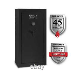 30-Gun Fireproof Electronic Lock Gun Safe, Black