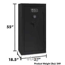 30-Gun Fireproof Electronic Lock Gun Safe, Black