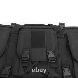 36 Heavy Duty Double Carbine Rifle Bag Soft Gun Case Hunting Storage Backpack B