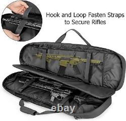 36 Soft Tactical Double Rifle Case Backpack Padded Gun Bag for Hunting Shooting