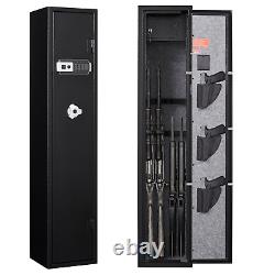 4-5 Gun Rifle Storage Wall Safe Box Cabinet Electronic Lock Security Cabinet