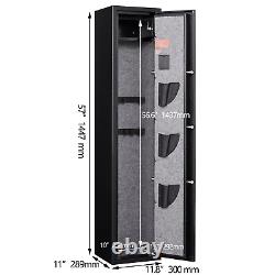 4-5 Gun Rifle Storage Wall Safe Box Cabinet Electronic Lock Security Cabinet