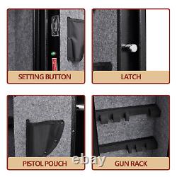 4-5 Gun Rifle Storage Wall Safe Box Cabinet Electronic Lock Security Cabinet