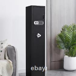 4-5 Gun Rifle Storage Wall Safe Box Cabinet Electronic Lock Security Cabinet