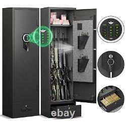 4-5 Gun Safe, Quick Access Rifle safe for Home Rifle and pistols, safe with Drawer