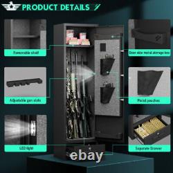 4-5 Gun Safe Rifle Safe Digital Gun Safe For Home Rifle And Shotguns With Drawer