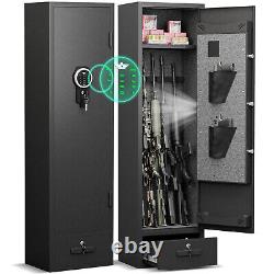 4-5 Gun Safe Rifle Safe Digital Gun Safe for Home Rifle and Shotguns with Drawer