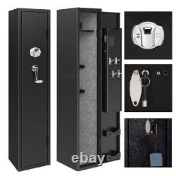 4-5 Rifle Safe Gun Storage Cabinet Biometric Fingerprint Quick Lock Security US