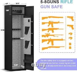 4-6 Gun Safe, Quick Access Rifle Safes with Digital Keypad for Rifle and Pistol