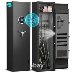 4-6 Rifle Gun Safe, Biometric Gun Safe, 54 Long Gun Safe for Rifles and Pistols