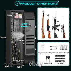 4-6 Rifle Gun Safe, Biometric Gun Safe, 54 Long Gun Safe for Rifles and Pistols