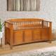 4-gun Solid Wood Entryway Cabinet Concealment Bench Cherry Rifle Shotgun Handgun