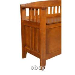 4-Gun Solid Wood Entryway Cabinet Concealment Bench Cherry Rifle Shotgun Handgun