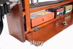 4 Gun Wall Rack Shelf Gun Storage Rifle Shotgun Wall Mount with Locking Drawer