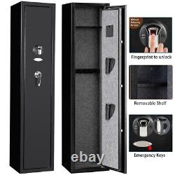 4 Rifle Biometric Gun Safe Quick Access Steel Firearm Storage Gun Security Safe