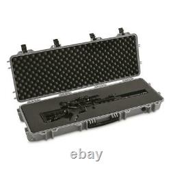 40 in. Tactical Hard Rifle Carry Case Scoped Gun Waterproof Storage Box WithWheels
