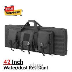 42 Tactical Double Rifle Gun Bag Storage Case Backpack Waterproof Hunt Shooting