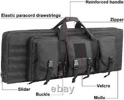 42 Tactical Double Rifle Gun Bag Storage Case Backpack Waterproof Hunt Shooting