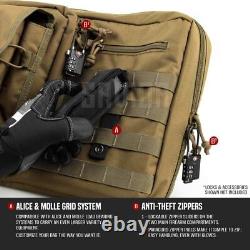 42 Tactical Double Rifle Pistol Gun Bag Range Backpack Firearm Storage Hunting