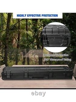 48 Hard Rifle Case Gun Storage WithWheels IP67 Waterproof Tactical Hunting