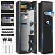5/6 Gun Rifle Wall Storage Safe Cabinet Double Security Lock Quick Access Large