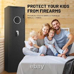 5-6 Gun Safe Rifle, Gun Safes for Home Rifle and Pistols, Gun Cabinet with Priva