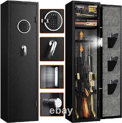 5-6 Gun Safe Rifle, Gun Safes for Home Rifle and Pistols, Gun Cabinet with Priva