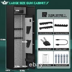 5-6 Gun Safes for Home Rifle and Pistols, with Biometric Fingerprint Quick Access