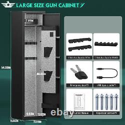 5-6 Rifle Gun Safe Digital Long Gun Safe with Removable Shelf and Pistol Bag