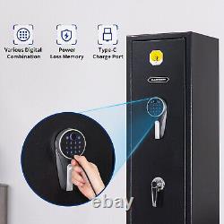 5-7 Gun Safes for Rifle Pistol Long Gun Cabinets with Fingerprint/Digital Keypad