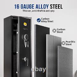 5-7 Gun Safes for Rifle Pistol Long Gun Cabinets with Fingerprint/Digital Keypad